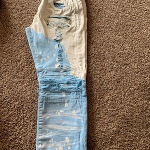 Paint splattered jeans